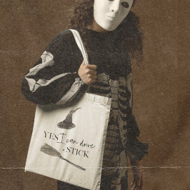 Bolso De Tela Sí, Puedo Manejar Un Palo Divertido | Feliz Hallow