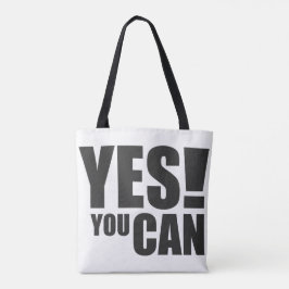 Bolso De Tela SÍ QUE PUEDES - Diseño de citas positivas motivaci