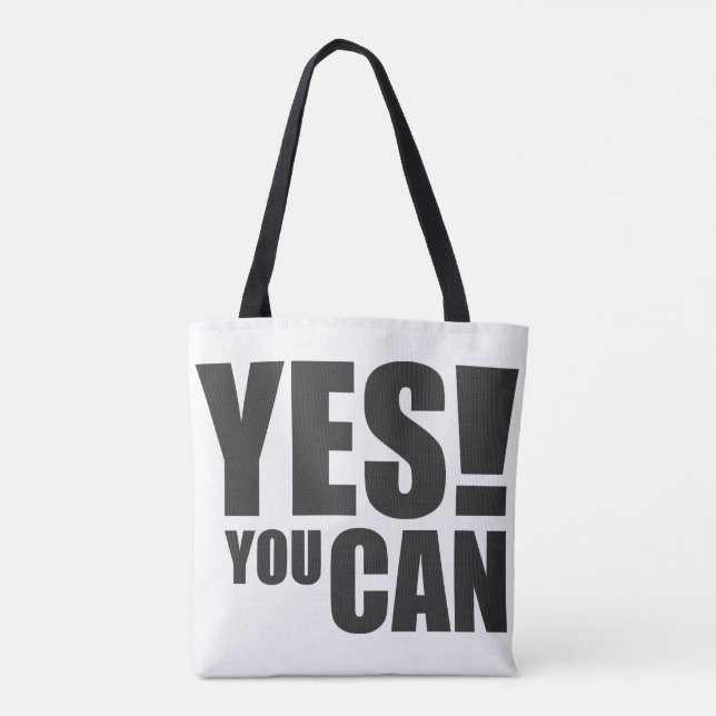 Bolso De Tela SÍ QUE PUEDES - Diseño de citas positivas motivaci (Reverso)