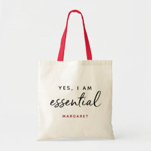 Bolso De Tela Sí, Soy Personalizado Esencial Del Trabajador Clav