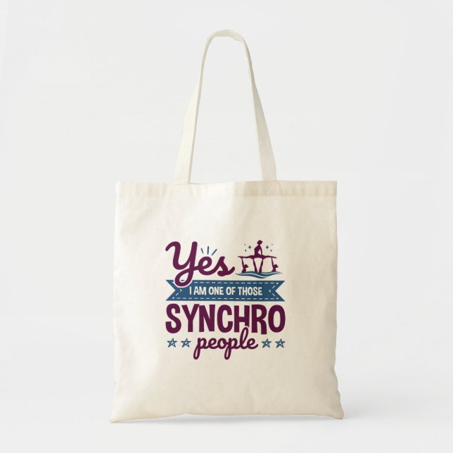 Bolso De Tela Sí, soy uno de esos sincromos nadando (Frente)