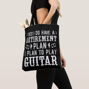 Bolso De Tela Sí, Tengo Un Plan De Jubilación Gracioso Guitarra 