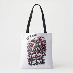 Bolso De Tela Si tuviera sentimientos serían por ti Esqueleto Co