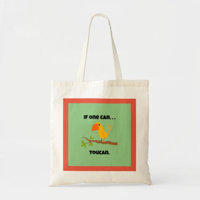 Bolso De Tela Si Uno Puede. ... Toucan, Personalizado divertida  (Frente)
