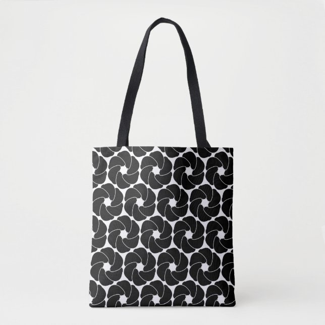 Bolso De Tela Siam blanco negro (Anverso)