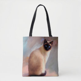 Bolso De Tela Siamese Cat 613