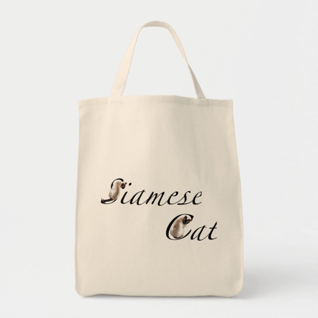 Bolso De Tela Siamese cat character (Frente)