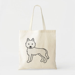 Bolso De Tela Siberian Husky Cute Cartoe Perro Tote Bag