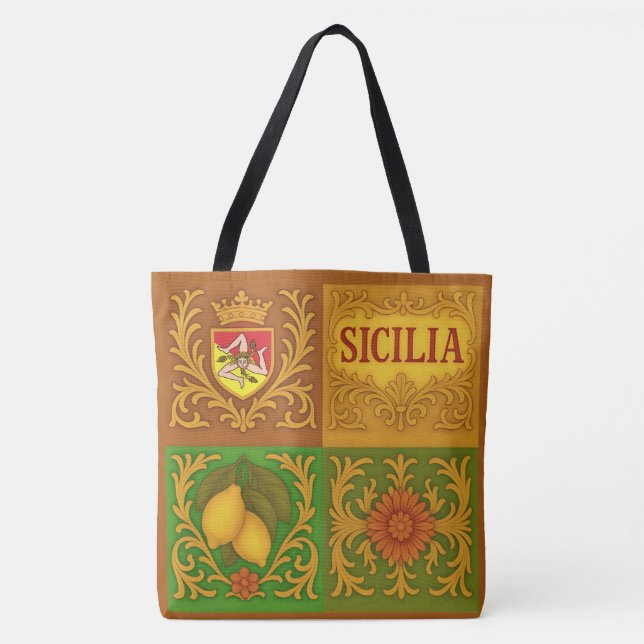 Bolso De Tela Sicilia Sicilian (Anverso)
