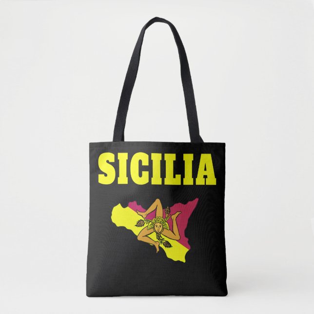 Bolso De Tela Sicilia Trinacria (Anverso)