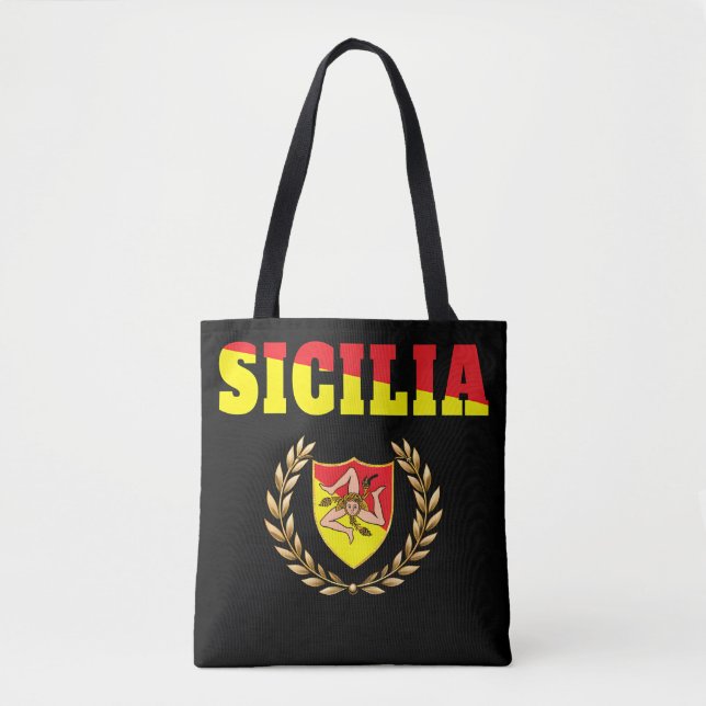 Bolso De Tela Sicilia Trinacria (Anverso)