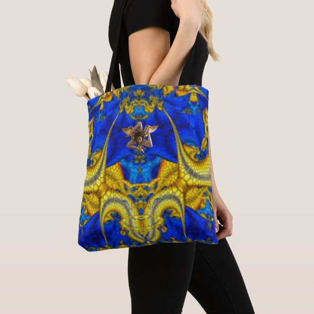 Bolso De Tela Siciliana Medusa Trinacria Tote Bag (Detalle)