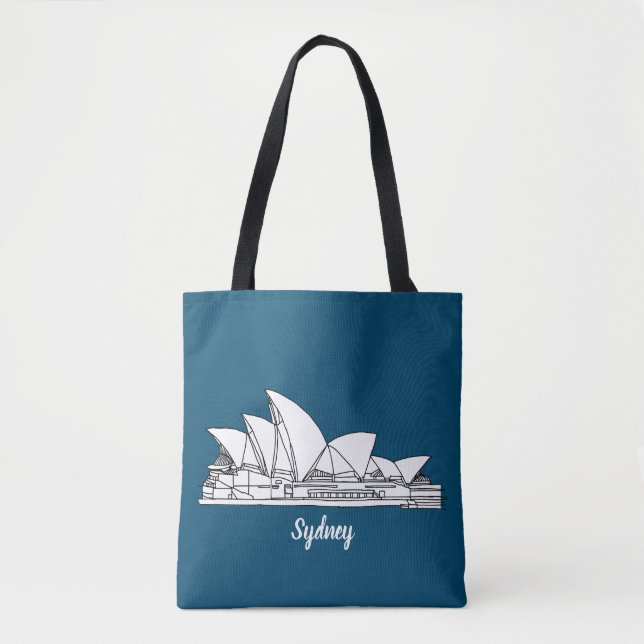 Bolso De Tela Sídney Opera House Australia dibujo souvenir (Anverso)