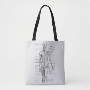 Bolso De Tela Siempre aprendiendo: Carta de la anatomía del