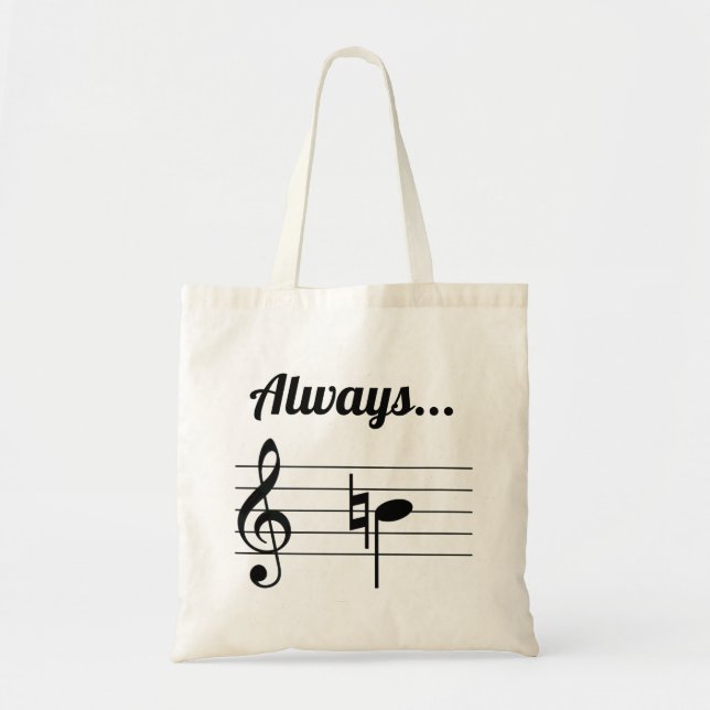 Bolso De Tela Siempre B Natural Musical Pun Funny (Frente)