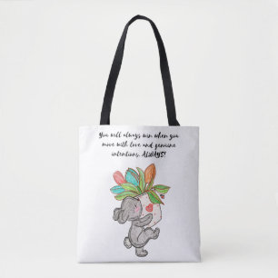 Bolso De Tela Siempre ganarás cuando te mudes con amor y edad