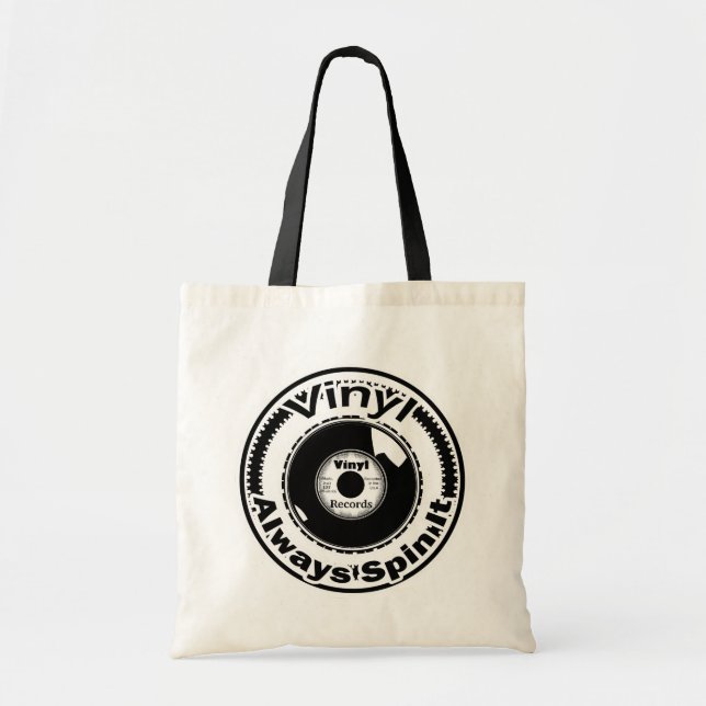 Bolso De Tela Siempre gira VINYL (Frente)
