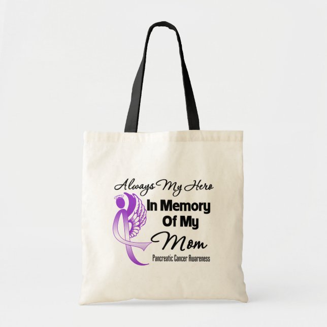 Bolso De Tela Siempre mi héroe en memoria mamá - cáncer pancreát (Frente)