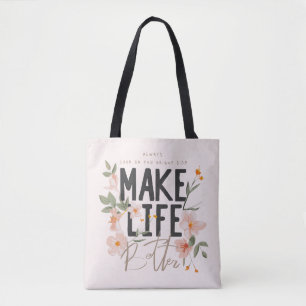 Bolso De Tela Siempre mire el lado brillante