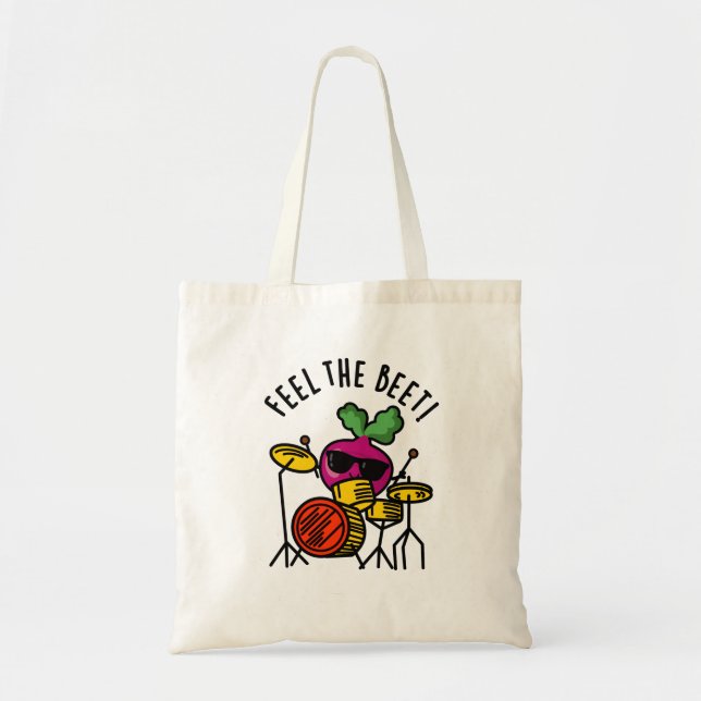 Bolso De Tela Siente La Abeja Graciosa Veggie Pun (Frente)
