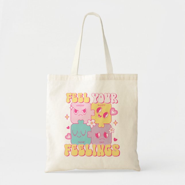 Bolso De Tela Siente tus sentimientos (Frente)