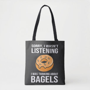 Bolso De Tela Siento haber pensado en Bagels Jewish Hanukkah