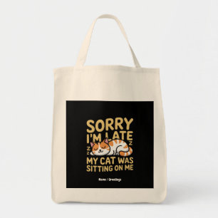 Bolso De Tela Siento haber tardado en que mi gato estaba sentado