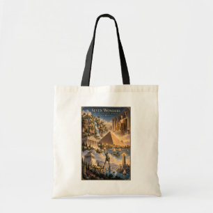 Bolso De Tela Siete Maravillas del Mundo Arte Histórico