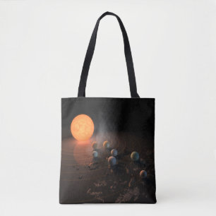 Bolso De Tela Siete planetas en órbita alrededor de la estrella 