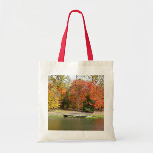 Bolso De Tela Siete Springs Fall Bridge III Paisaje de Otoño