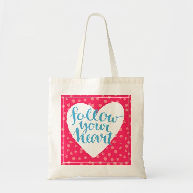 Bolso De Tela Siga su corazón 3 (Frente)