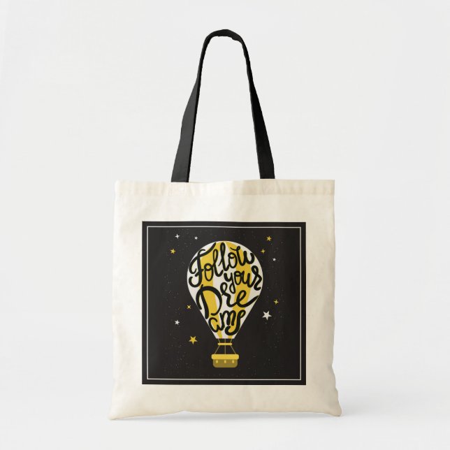 Bolso De Tela Siga su globo de los sueños (Frente)