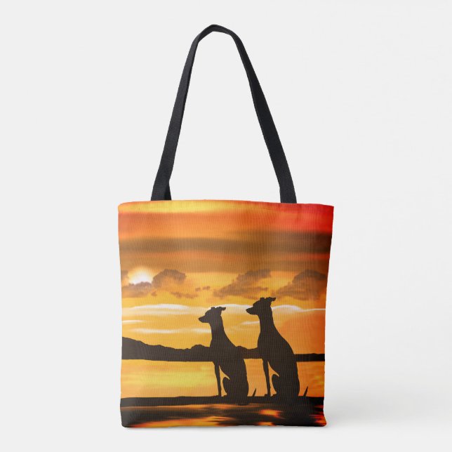 Bolso De Tela Sighthounds - Greyhound Sunrise (Reverso)