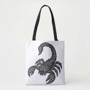 Bolso De Tela Sigilo de Escorpio — Tatuaje de Zodiaco Mítico