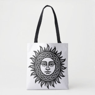 Bolso De Tela Sigilo del Rostro Solar - Emblema del Sol Negro