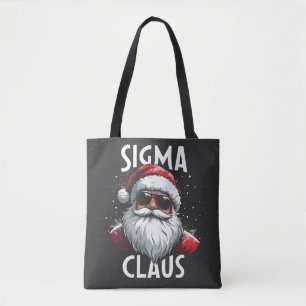 Bolso De Tela Sigma Claus Divertido Gen Alfa Navidad Escuela Sec