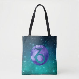 Bolso De Tela Signo Astrológico de Cumpleaños Capricornio Índigo