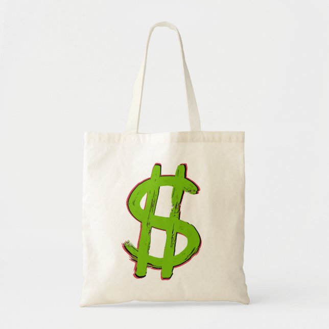 Bolso De Tela Signo de dólar verde (Frente)