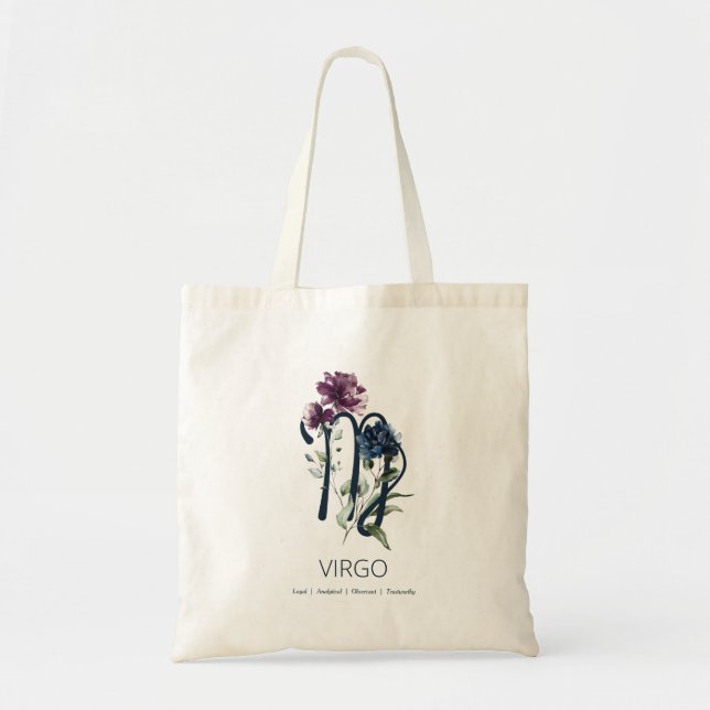 Bolso De Tela Signo de estrella Virgo Zodiac (Frente)