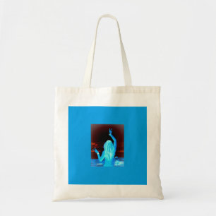 Bolso De Tela signo de la paz azul del hippie