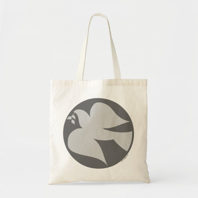 Bolso De Tela Signo de paloma de paz (Frente)