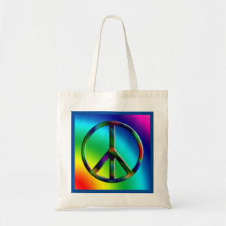 Bolso De Tela Signo de paz Hippie Tote Bag