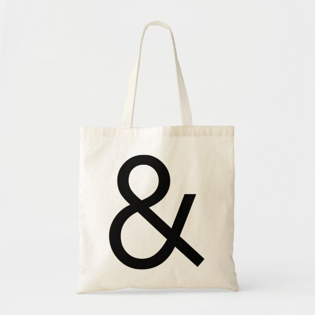 Bolso De Tela Signo "&" - negro (Frente)