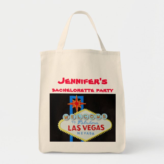 Bolso De Tela Signo positivo del bachelorette de Las Vegas (Frente)