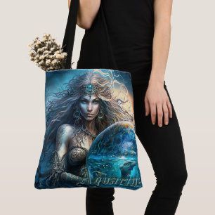 Bolso De Tela Signo zodiacal de Acuario
