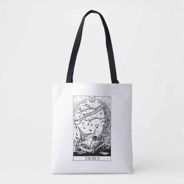 Bolso De Tela Signo zodiaco Taurus Tarot tarjeta Tote Bag (Anverso)