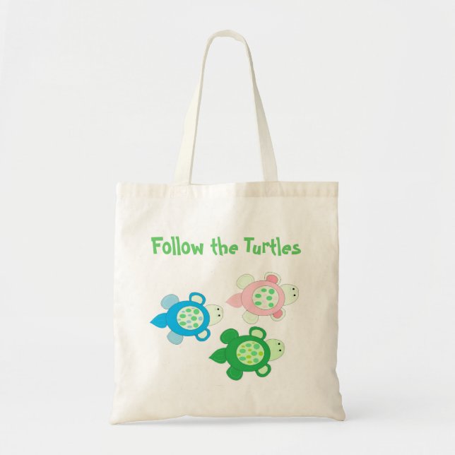 Bolso De Tela Sigue a las Tortugas (Frente)