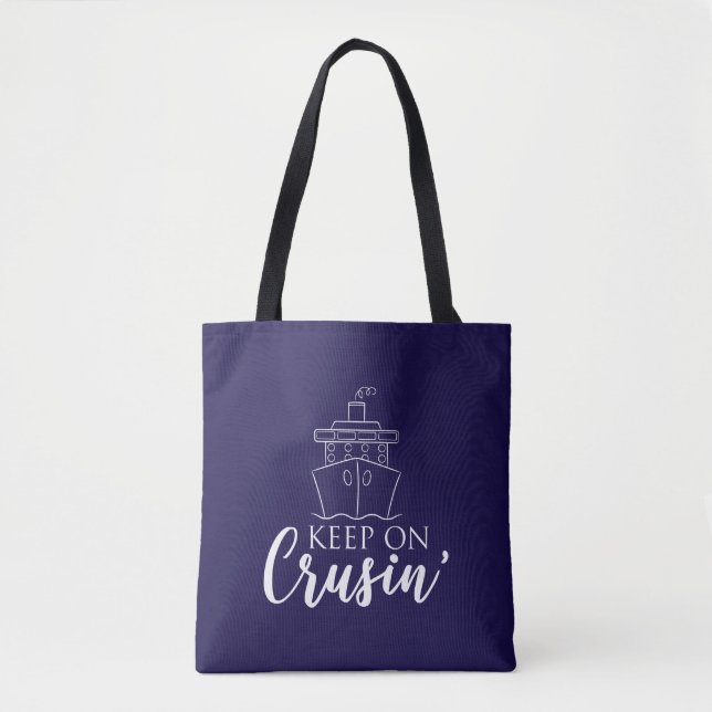 Bolso De Tela Sigue con Cruisin. (Anverso)