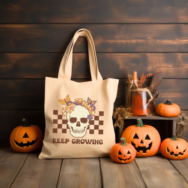 Bolso De Tela Sigue creciendo Retro Groovy Halloween (Subido por el creador)