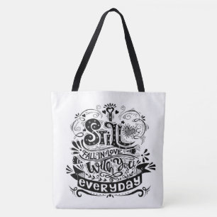 Bolso De Tela Sigue enamorada todos los días/el amor siempre gan